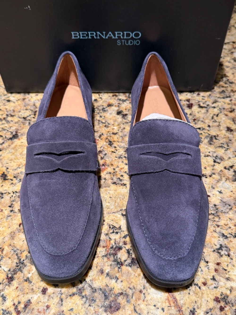 Bernardo Women's Suede Loafers - Navy Blue